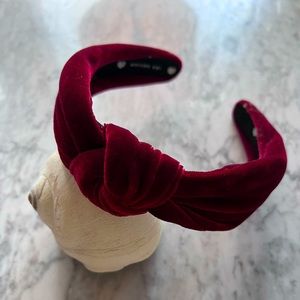 Lele Sadoughi Red Velvet Holiday Headband